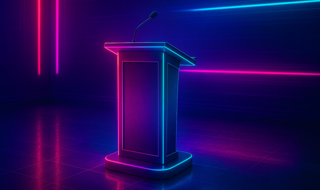 Debate Podium Banner Image